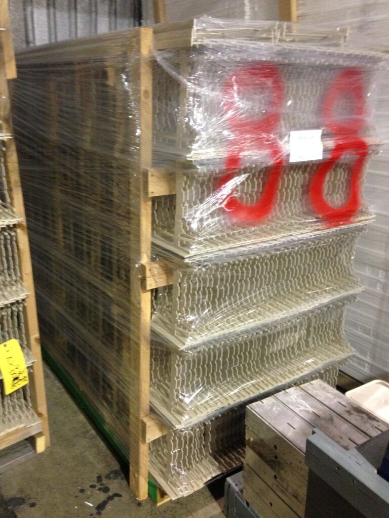 Pallet of PVC studs